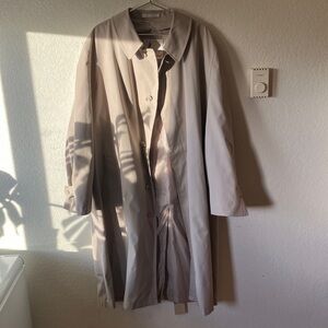 Misty Harbor Made in Korea Beige Hidden Buttons Pockets Trench Coat men 48 X-LNG